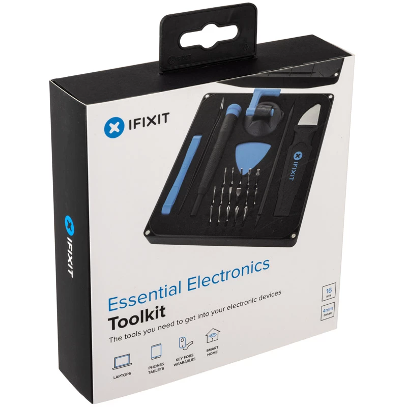 iFixit Essential Electronics Toolkit - conjunto de ferramentas para reparação de smartphones e eletrónica