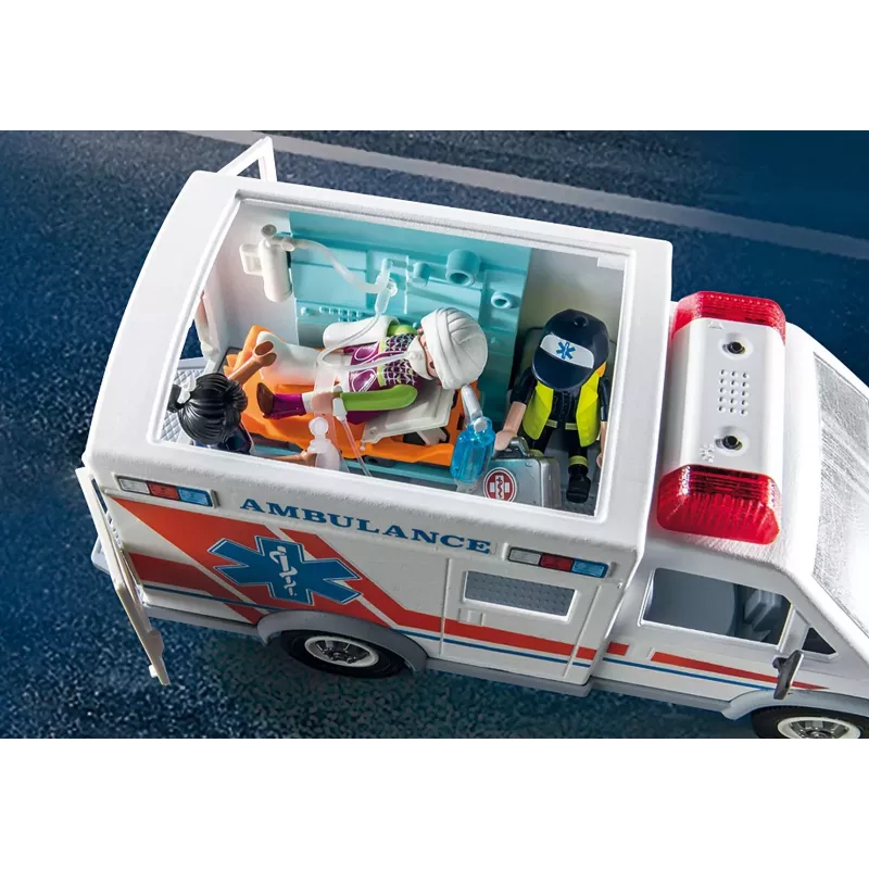 Ambulância de brincar PLAYMOBIL 71232 — multicolor, para 4–10 anos, pilha AAA