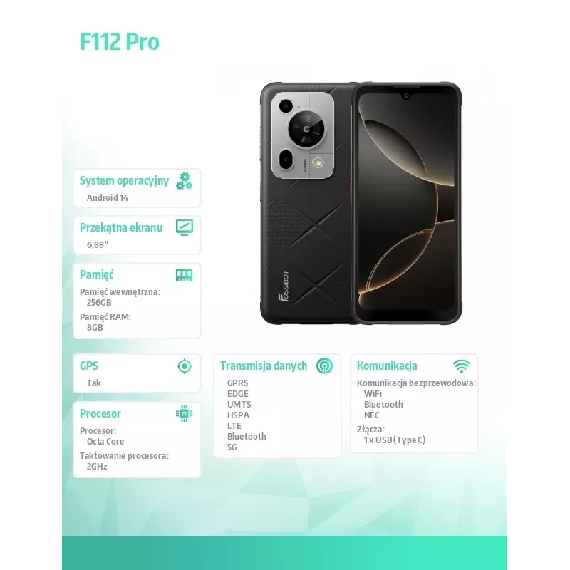 Smartphone FOSSiBOT F112 Pro preto