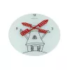 Relógio de parede NeXtime 8807 Windmil, Ø30 cm, branco/preto/vermelho