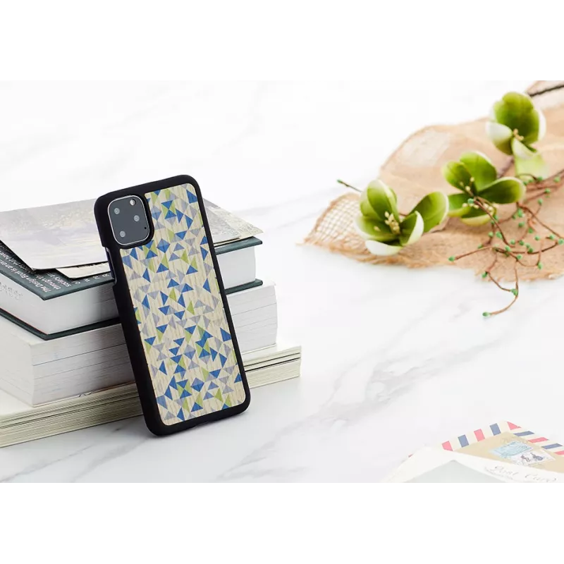 Capa para smartphone man and wood para iPhone 11 Pro Max — triângulo azul, cobertura de proteção preta