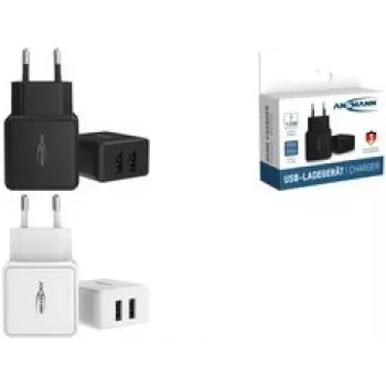 ANSMANN HC212 - fonte de alimentação - 12 Watt - 2400 mA - 2 portas de saída (USB) - branco (1001-0114)
