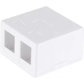 Adaptador de rede ShiverPeaks 08-10116 — tomada Keystone de 2 portas, branco