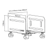 Plataforma com rodas MACLEAN MC-851 — plataforma com rodas, preta, 119×260×128 mm, carga máx. 10 kg