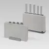 Maestro MR-1412-GREY conjunto de facas com bloco e conjunto de tábuas de corte, cinzento