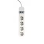 Régua de tomadas inteligente Gembird TSL-PS-S4U-01-W 4 tomadas AC 3880 W Branco