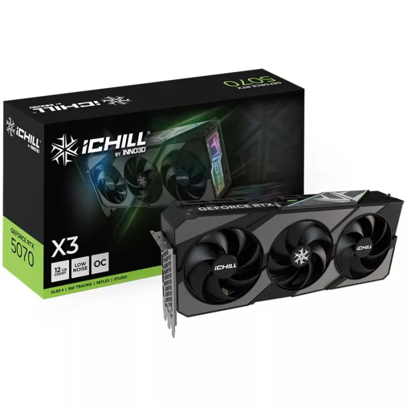 Placa gráfica Inno3D GeForce RTX 5070 Ti 16 GB GDDR7, PCIe 5.0, 256-Bit, 334 mm, 3xDP/1xHDMI