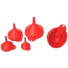 Conjunto de funis IWH 4 peças laranja — polietileno de alta qualidade para óleo e gasolina