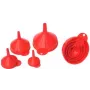 Conjunto de funis IWH 4 peças laranja — polietileno de alta qualidade para óleo e gasolina