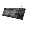 Teclado gaming NATEC Fury Kanabo K2 US branco retroiluminado mecânico preto-cinzento