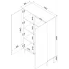Armário de arrumação Cama Meble PALAZZO BIS 100x39x166 preto mate, de chão encostado à parede