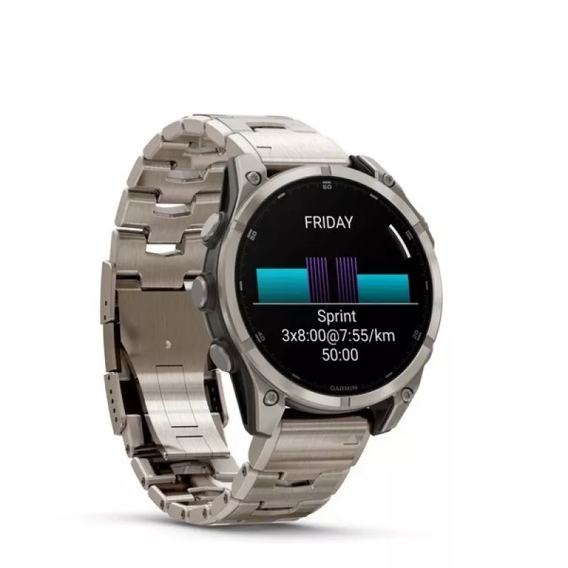 Smartwatch GARMIN Fenix 8 47 mm, 1.4 polegadas (3,56 cm) AMOLED 454×454, Titânio, Wi‑Fi, GPS