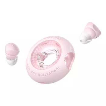 Auscultadores intra-auriculares sem fios Vention NBRP0 T17 com estojo de carregamento, rosa