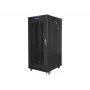 Armário rack 19 27U 600x800 preto, porta perfurada LCD (embalagem plana)