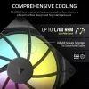 Ventoinha Corsair RS140 ARGB 14 cm preta 330-1700 RPM