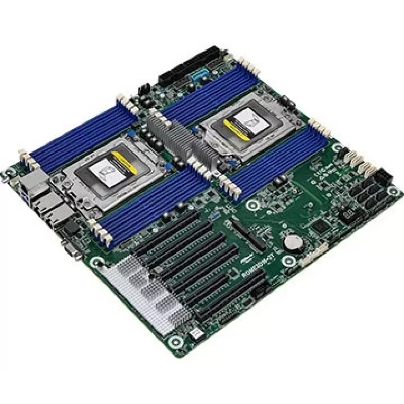 ASRock ROME2D16-2T placa-mãe para servidor, duplo socket SP3 (LGA 4094), EEB/E-ATX, AMD EPYC 7003, DDR4 até 2 TB, 2x M.2, SATA III, 2x 10GbE, IPMI