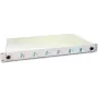Caixa de fusão de fibra ótica Lightwin, 12 fibras, 6x DLC multimodo, 50/125µm OM3 caixas de fusão com pigtails (SPBOX 12G50 OM3 DLC)