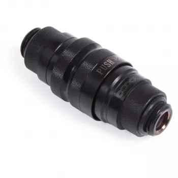 Conjunto de acoplamentos de engate rápido Eiszapfen G1/4 macho - Deep Black (preto (mate))