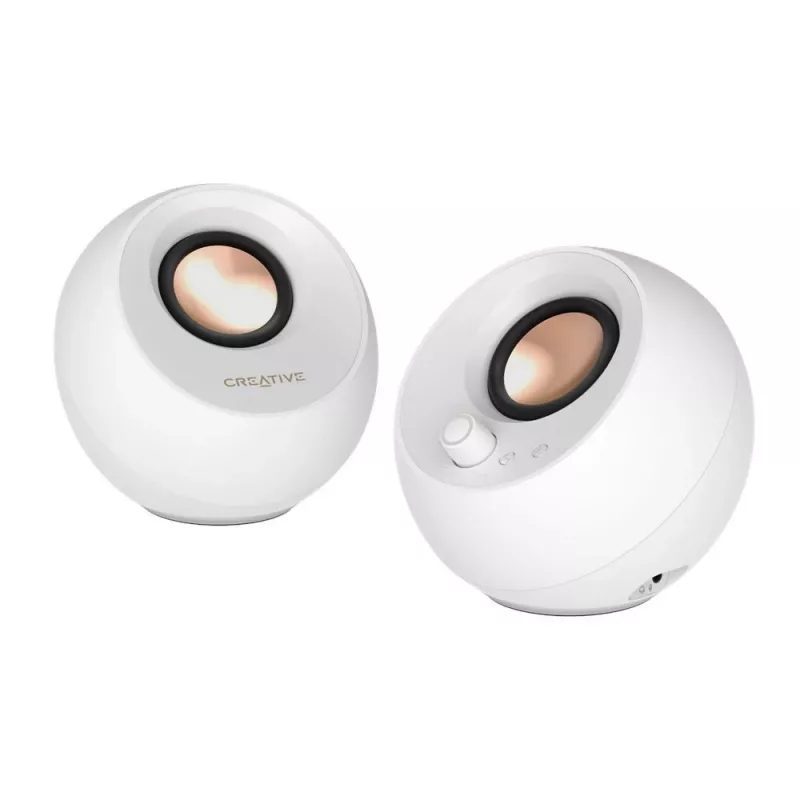 Creative Labs Pebble Pro branco jack USB-A/C Bluetooth amplificador digital - altifalantes - Bluetooth 5 (51MF1710AA003)