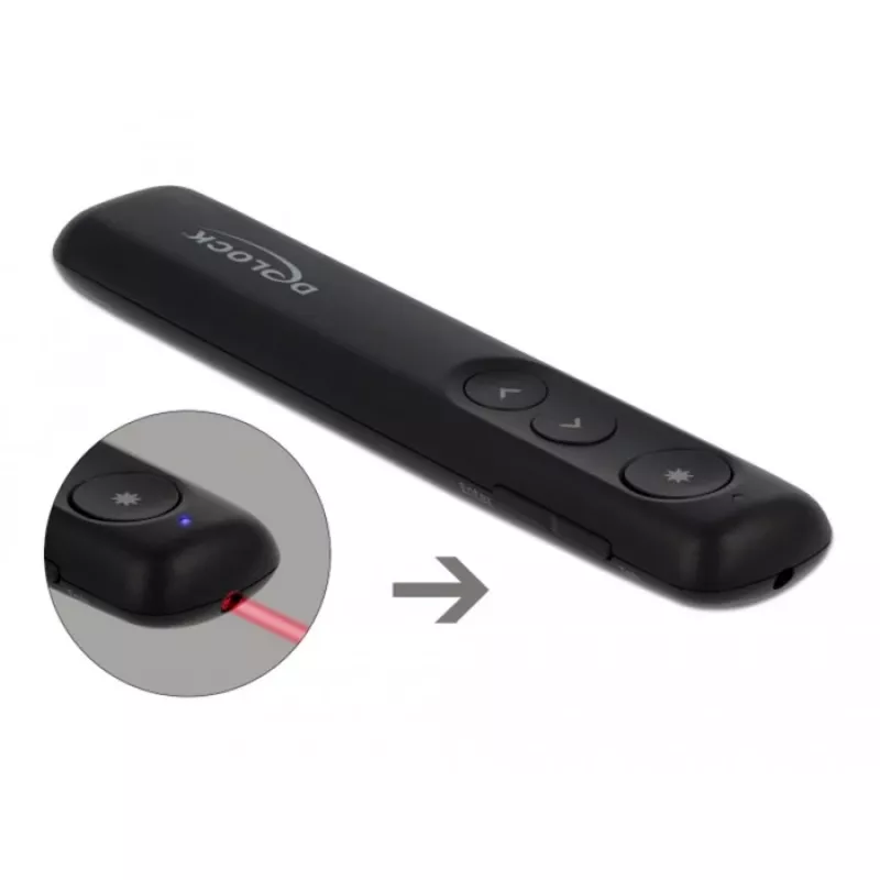 Apresentador laser DeLOCK USB 64092 preto