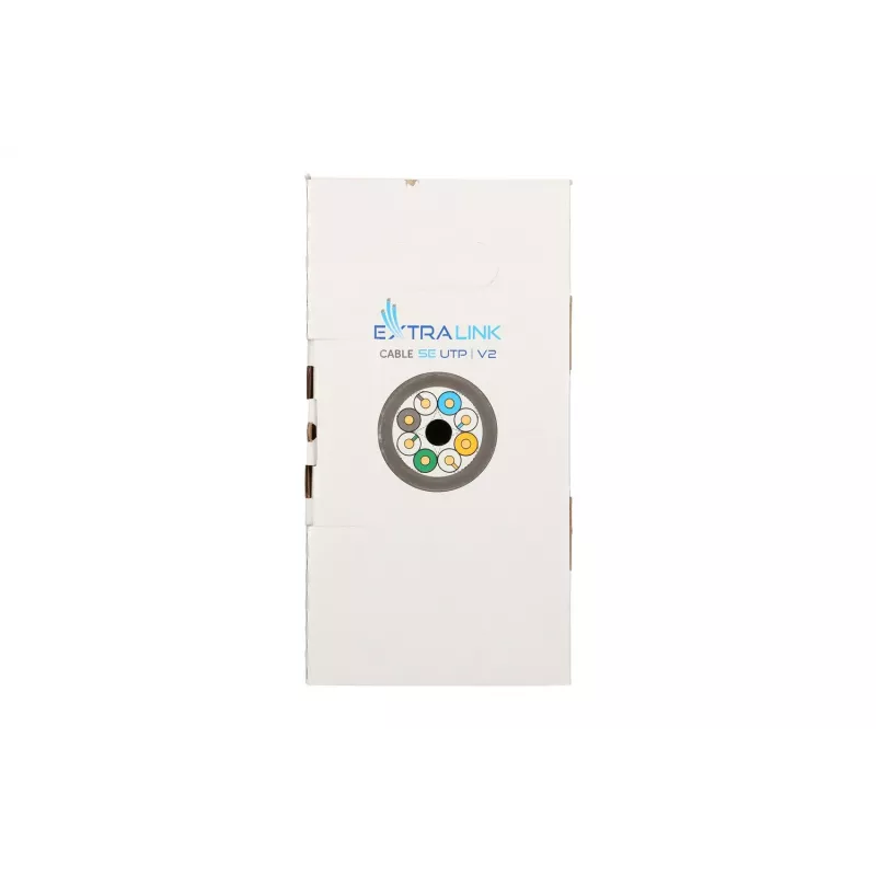 Cabo de rede Extralink Twisted Pair CAT5E UTP (U/UTP) V2 interior 305M