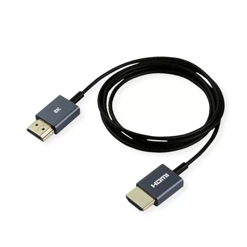 Cabo coaxial HDMI ROLINE ultrafino 8K60 ST/ST - Cabo - Digital/Visualização/Vídeo (11.04.5937)