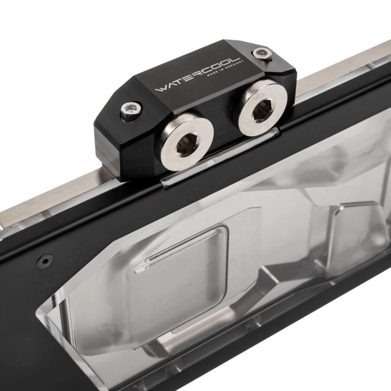 Bloco de água para GPU com cobertura total Watercool Heatkiller IV para Radeon RX 5700 / XT, acrílico + níquel, RGB, preto