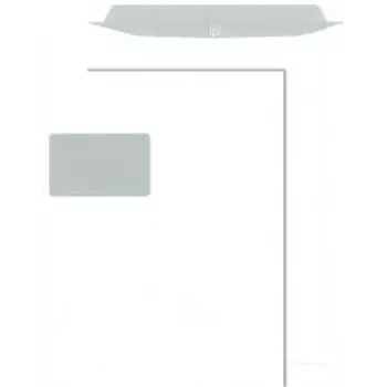 Envelope MAILmedia C4 com janela, autoadesivo, 100 g/m², branco, 250 unid.