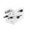 Adaptador de viagem universal GEMBIRD TPA-EU2A12-01-W 12W fonte de alimentação USB para tomadas internacionais