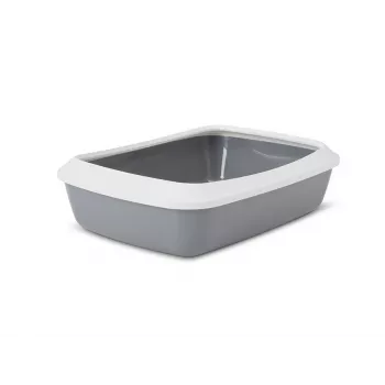 Caixa de areia para gatos Savic Iriz 50 cm — caixa de areia Savic Iriz, plástico, 50×37×13,5 cm, cinzento, 1 kg