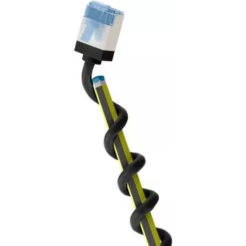 Cabo de rede Goobay Ultra-Flexible CAT 6A fino U/FTP preto - ficha extra curta (74322)