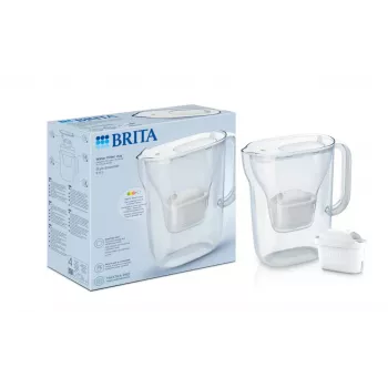 Jarra de filtragem de água BRITA Style Essential — branco, capacidade filtrada 1,4 l, depósito 2,4 l, compatível com cartuchos MAXTRA+ Pro