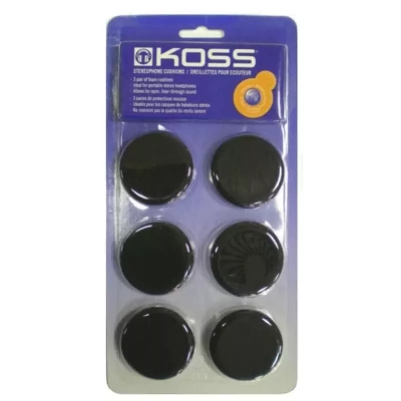 Almofadas para auscultadores Koss 00 espuma preto