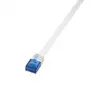 Cabo de rede LogiLink 0,25m RJ45 Cat6 branco