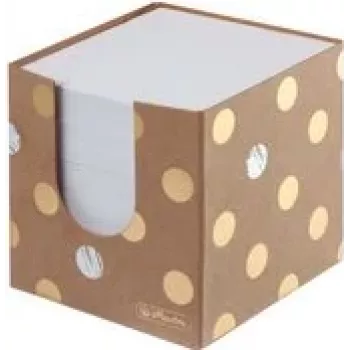 Herlitz Pure Glam caixa de notas, 90 x 90 mm, cartão kraft castanho, 700 folhas