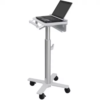 Carrinho para portátil Ergotron StyleView, SV10 – carrinho para notebook – médico – metal – branco, alumínio – tamanho do ecrã: até 43,2 cm (até 43,20 cm (17)) (SV10-1100-0)