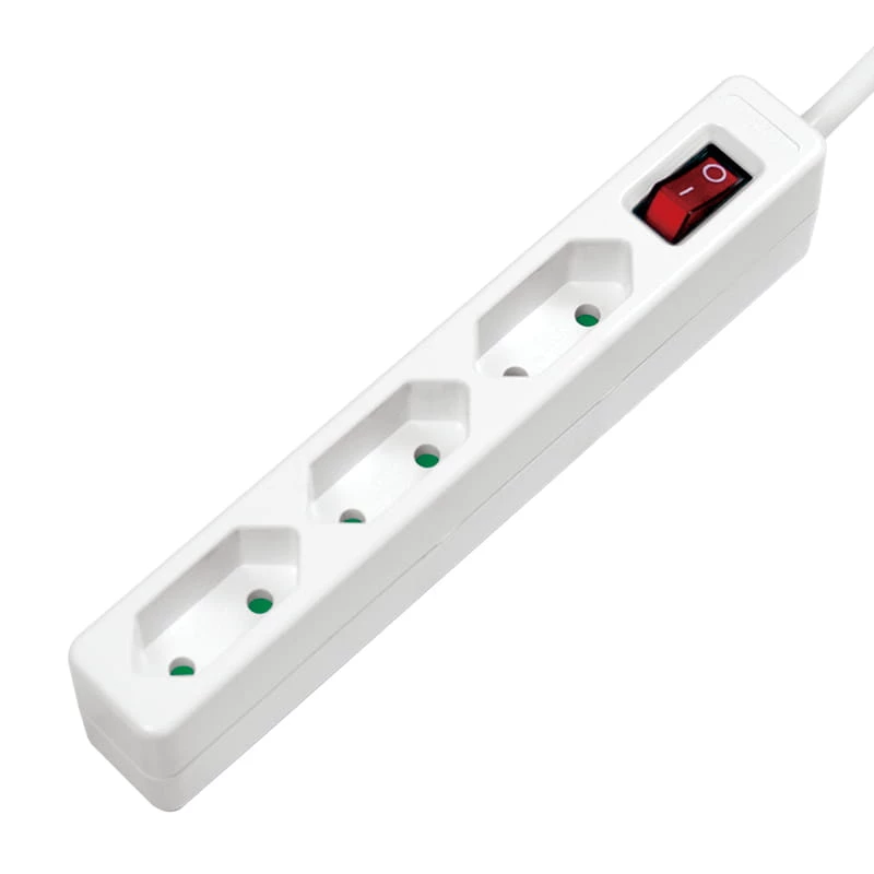 Extensão de energia LogiLink LPS230 1,5 m 3 tomadas AC interior branco