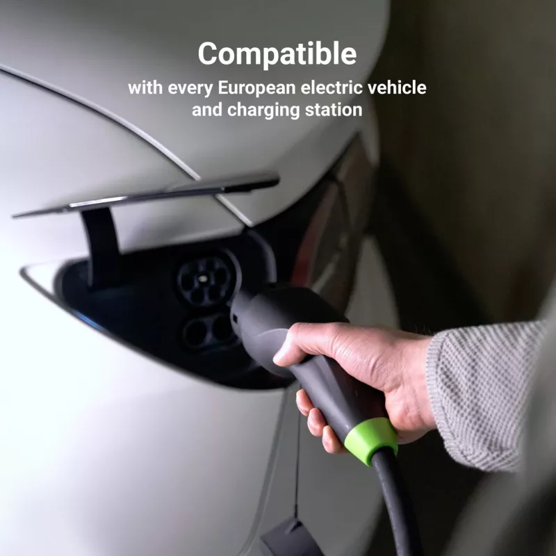Cabo de carregamento Green Cell EVKABGC03 — Tipo 2, 5 m, 11 kW, para veículos elétricos