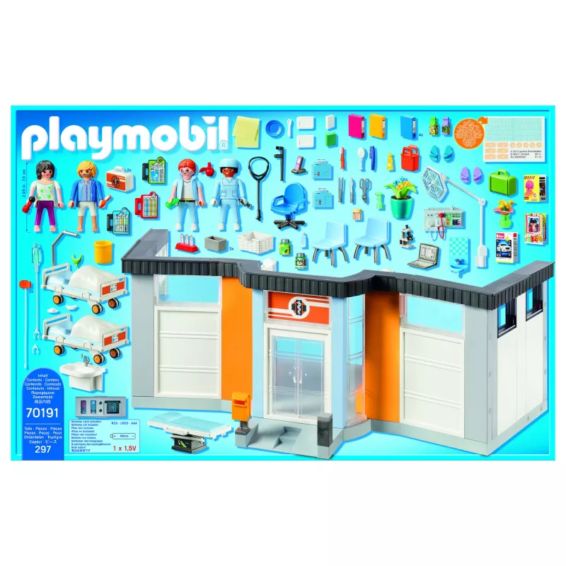 Figura Playmobil 70191 Ala hospitalar mobilada 297 peças