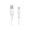 Cabo PVC USB-C para USB-A 15 cm branco