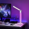 Candeeiro de mesa Hawk HW-LAMP04 branco LED ajustável, superfície branca, cabeça e braço ajustáveis