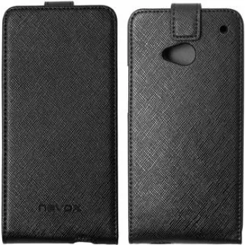 Capa Nevox RELINO para HTC One (M7) FLIP preto-cinzento blister
