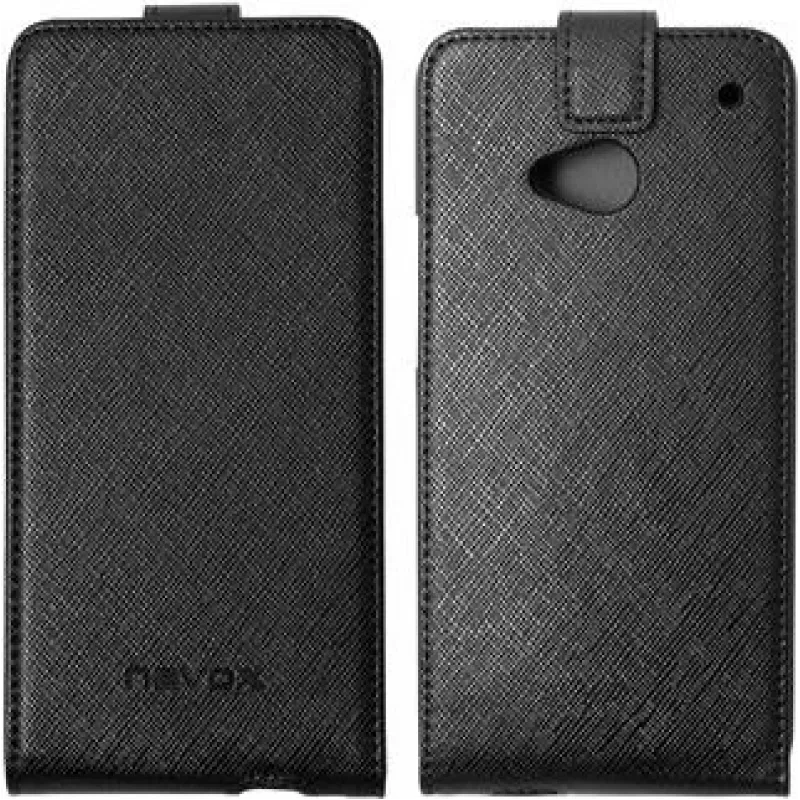 Capa Nevox RELINO para HTC One (M7) FLIP preto-cinzento blister