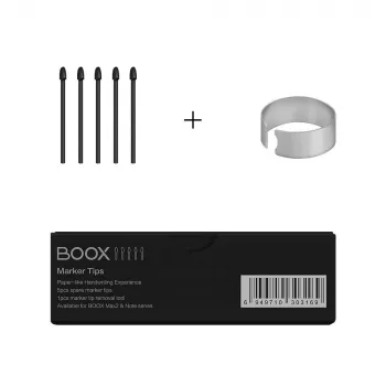 Pontas de stylus para e-reader Onyx Note 3 — pontas de substituição, preto, 5 unid.