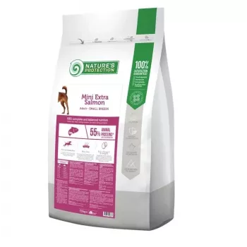 NATURE'S PROTECTION Mini Extra Salmon ração seca para cães 7,5 kg