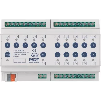 MDT atuador de comutação AKS-1616.03 16f. 8TE REG 16A 230VAC