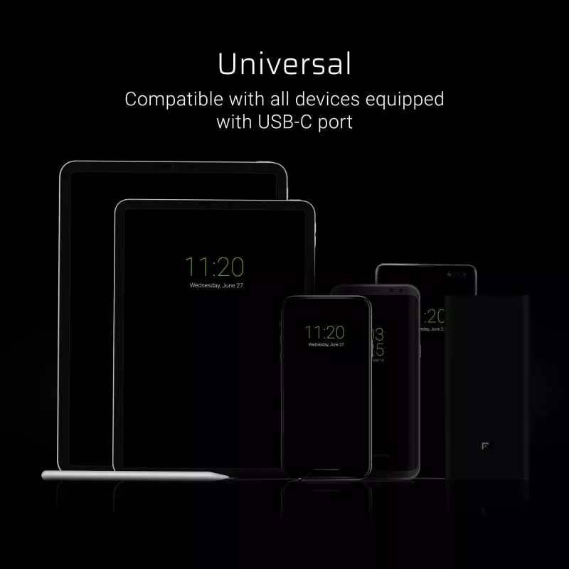 Cabo USB-A para USB-C Green Cell KABGC03 — 0,25 m, preto, 480 Mbit/s
