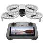 Drone DJI Flip 4 com câmara de 48 MP, 4K (3840x2160), bateria 3110 mAh, 16 m/s, alcance 14.000 m, 4 rotores, 0,249 kg, preto/branco