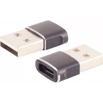 Adaptador USB-A para USB-C ShiverPeaks 14-05034 – USB 2.0, caixa metálica fina