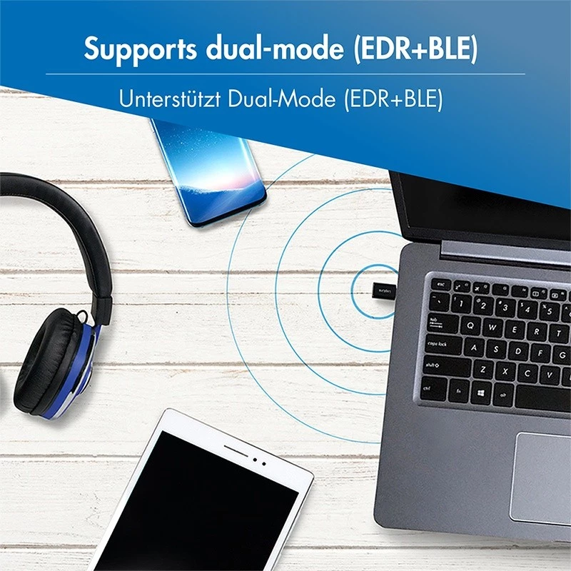 LogiLink BT0048A adaptador USB-C Bluetooth 5.3, alcance de 20 m, preto